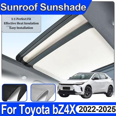 Car Sunroof Sunshades For Toyota bZ4X Accessories EA10 Subaru Solterra 2022 2023 2024 2025 Electrostatic Insulation Roof Visors Q111
