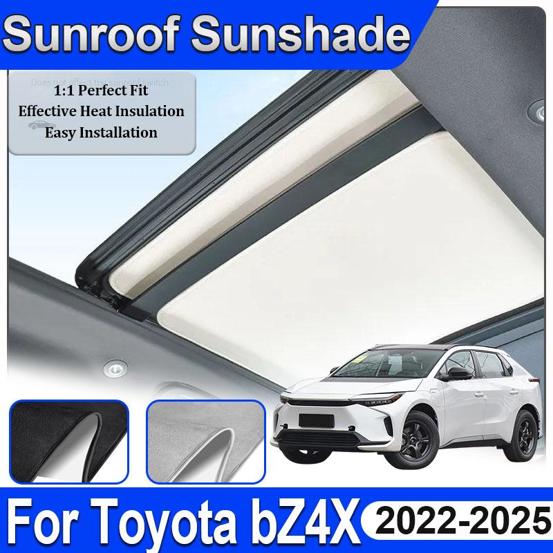 Car Sunroof Sunshades For Toyota bZ4X Accessories EA10 Subaru Solterra 2022 2023 2024 2025 Electrostatic Insulation Roof Visors X777