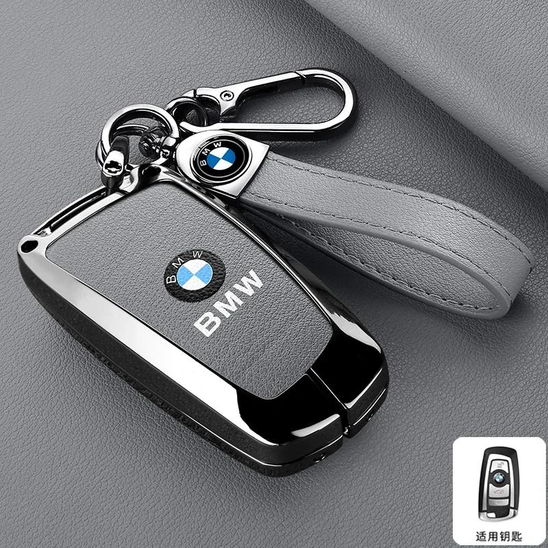 LJFJN1 Car Sticker Leather For BMW 1 3 5 7 Series X1 X3 X4 X5 F10 F15 F16 F20 F30 F18 F25 M3 M4 E34 Car Smart Remote Key Case Cover Pro