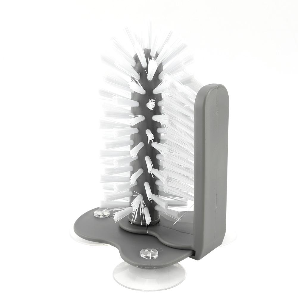 360 Degrees  Glass Cup Brush Cleaner Washer with Suction Cups Bar Kitchen Cleaning Tool