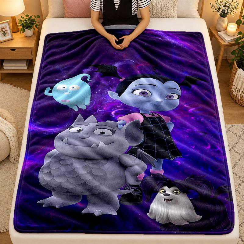 Flannel BlanketVampirina Warm Soft Throw Blanket for Indoor Sofa Bed Living Room Use