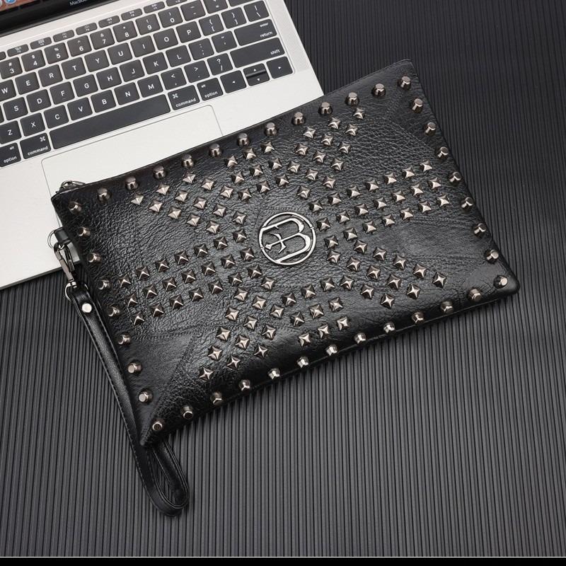 Herren- und Damen-Clutch-Taschen, neue Nietentaschen, Retro-Geldbörsen, Nietentaschen, Handgelenktaschen.
