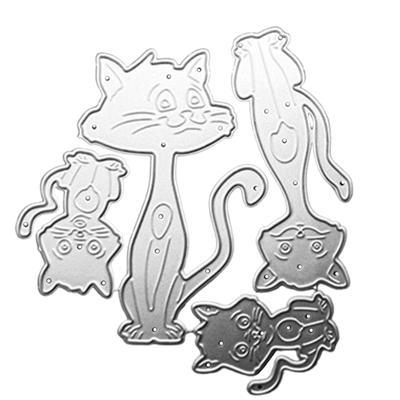 Cute Cats Metal Cutting Dies Handmade Crafts DIY Scrapbooking Embossing Supplies for Children Kids Girls