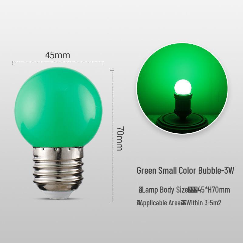LED Color E27 Screw Base Night Light Bulb - Romantic Room Decoration, Bedroom Universal Type