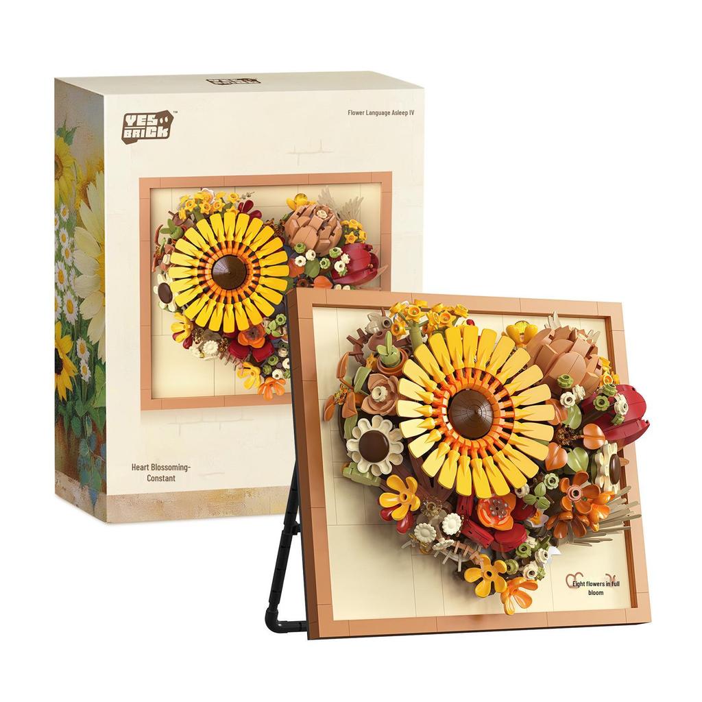 Mini Particle Toy: Flower Painting Exhibition Series Building Blocks (2176-2178)