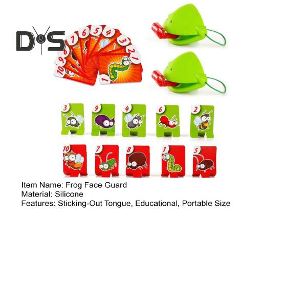 2/4 Sets Sticking-Out Tongue Frog Face Guard Toy Licking Animal Chameleon Lizard Tongue Game 2/4 Players Board Game Toddler Boys Girls Gift