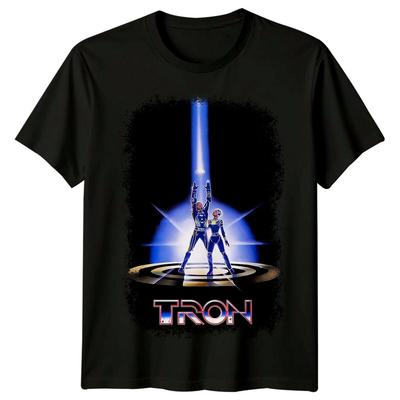 Tron (1982) Vom Filmposter inspiriertes T-Shirt Retro Klassischer Film Grafik T-Shirt Unisex