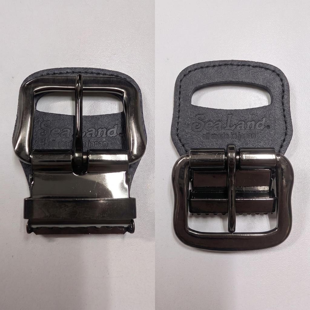 [Sealand] Long Nylon Belt with Guard, WorkCasual, Fits Up To 130cm Waist: 40mm Width [Navy] Made In Japan