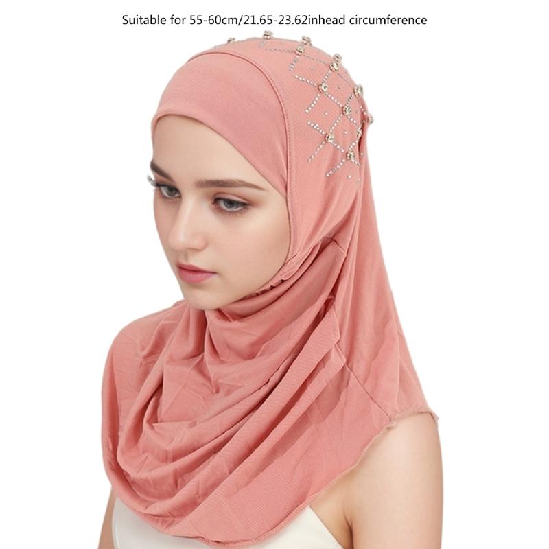Islamic Pray Turban Caps for Woman Outdoor Elastic Hijab for Culture Enthusiasts