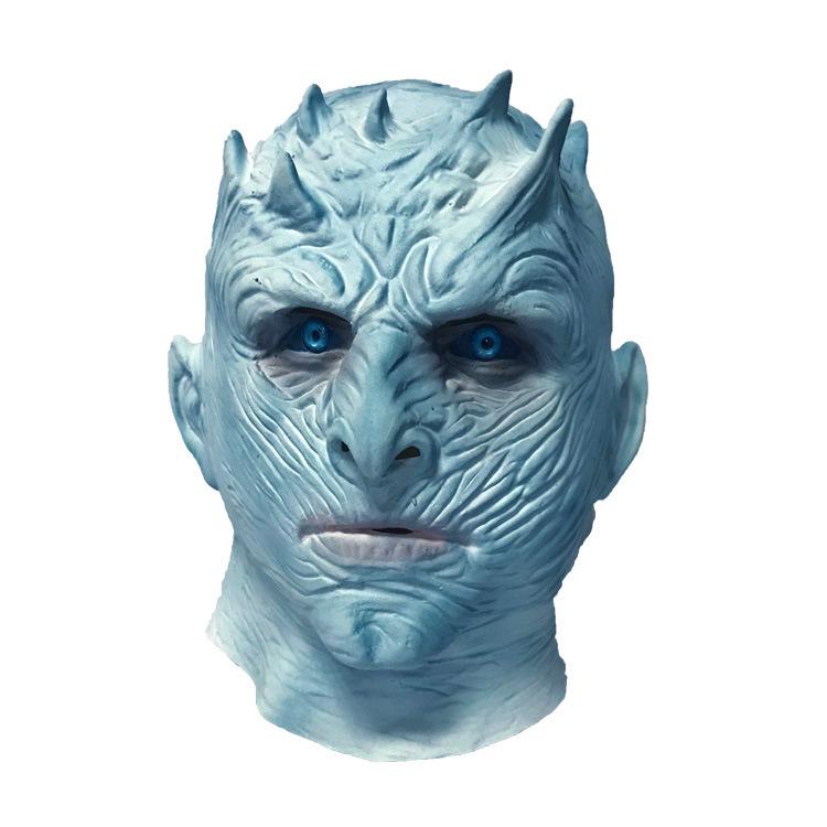 Game of Thrones Night King Long-Haired Latex Zombie Mask for Halloween