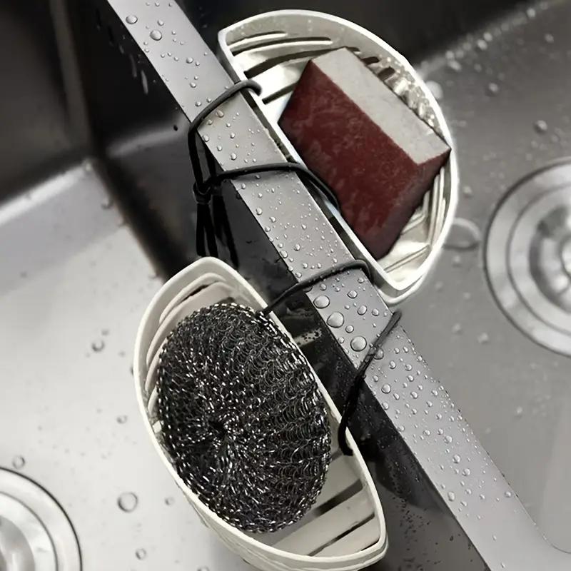 Sink Drain Rack Hanging Basket Artifact Kitchen Sink Rag Dishwashing Sponge Storage Punch-free Faucet Storage Rack