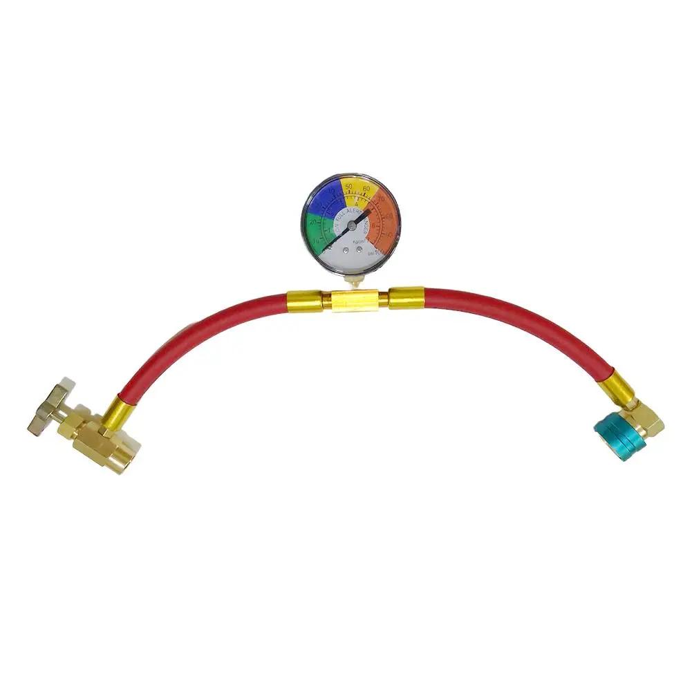 R1234yf U-shaped Car Refrigerant Charging Hose Adapter Connector Repar With Fast Car Gauge Tool Pressure Simple Ac J2a1