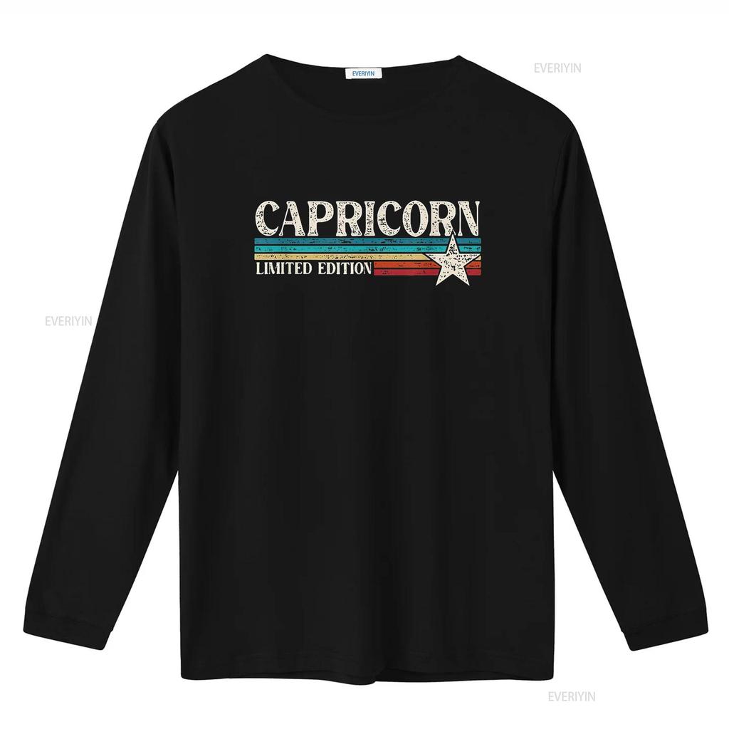 Womens Capricorn Zodiac Sign T Shirt Vintage Washed Stretched Versatile Streetwear Breathable Stylish Soft Graphic Slightly