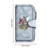 Chic Skeleton Lady Pattern Wallet Forever PU Leather Long Purse with Multiple Card Slots Zipper Pocket for Daily Use