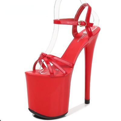Women's Shoes Summer Sexy Nightclub Super High Heel Fine Heel Waterproof Platform Model Sandals 20cm Heel 10cm Platfrom LFD