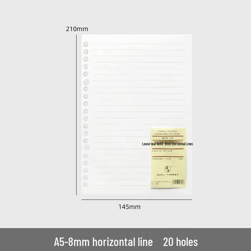 B5 Loose-Leaf Binder with DIY Plastic Coil Cover, Detachable A5/A4 Homemade Refillable Notebook