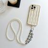 Trendy Pearl & Flower Phone Case Bracelet with Handmade Jewelry & Chain Accessories