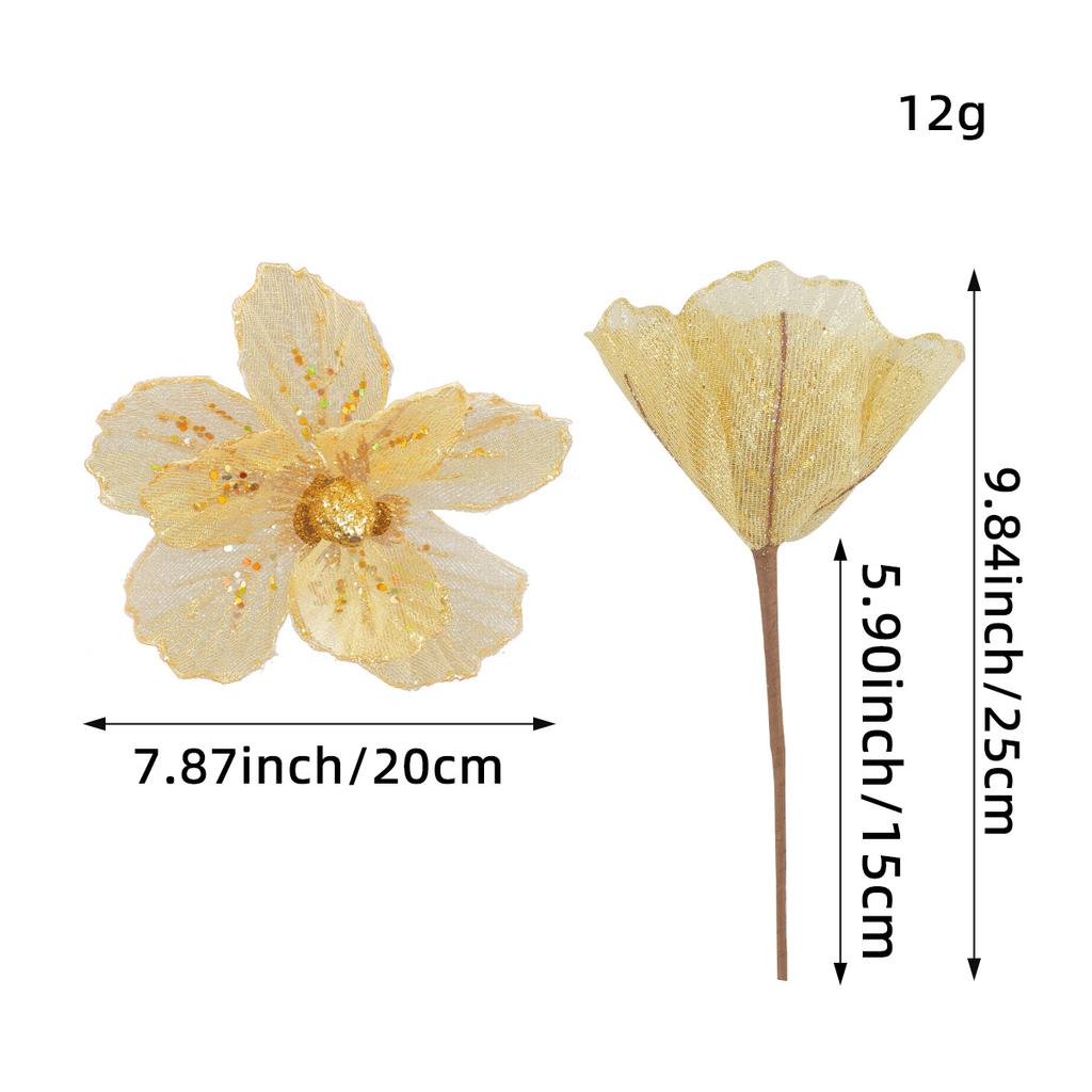 Mesh Christmas Flowers, Christmas Decoration Props, Christmas Tree Decorations, Fabric Flower Arrangements, Party Decorations, DIY Fake Flower