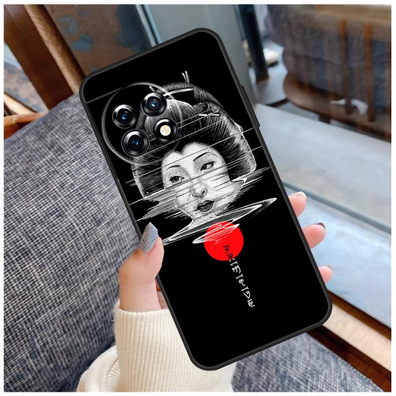 Japanese Geisha Case For OnePlus 13R 13T 12R 10R 10T 15 13 12 11 10 9 Pro Nord 5 CE 2 3 4 Lite N20 N30 Coque