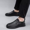 New soft leather men's shoes black casual one-pedal lazy shoes soft-soled driving work shoes fashionable and comfortable dad shoes
