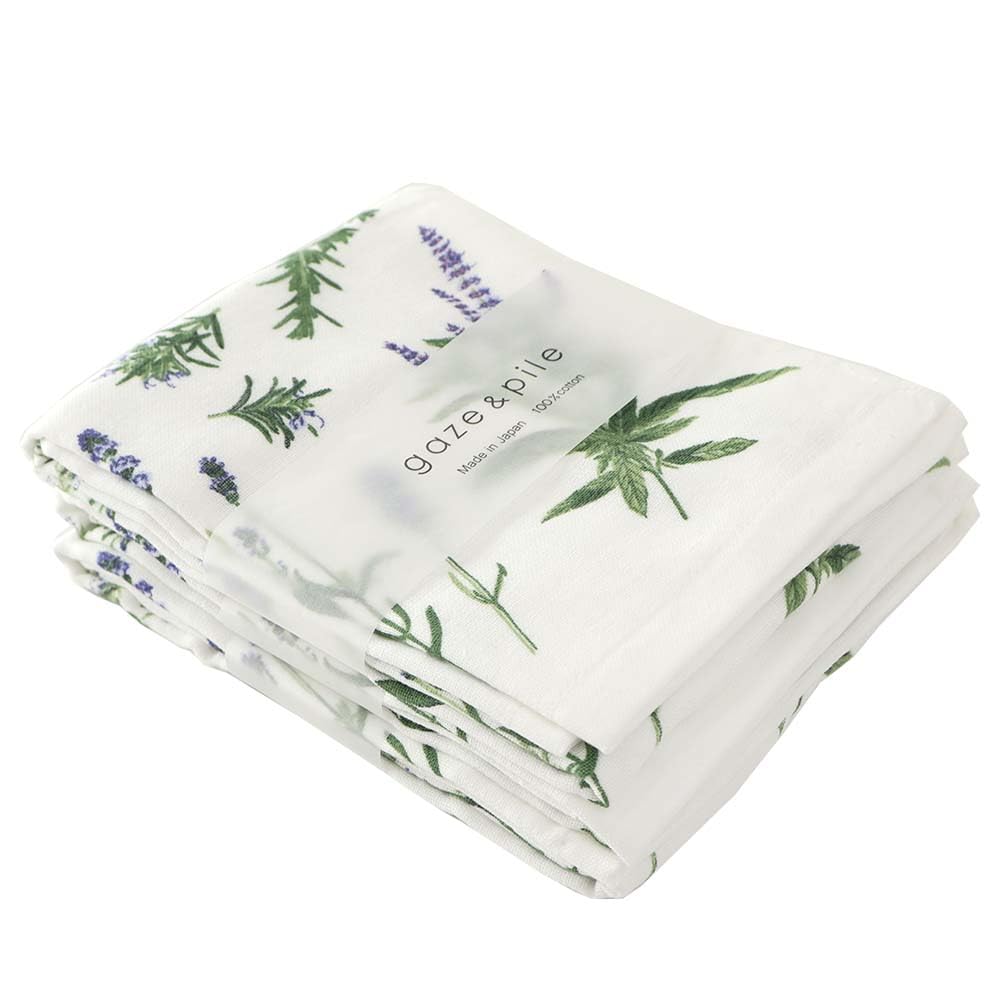 

G Herb Marche Face Made in Cute and Stylish Gauze Botanical Towel, Japan, (3) розовый