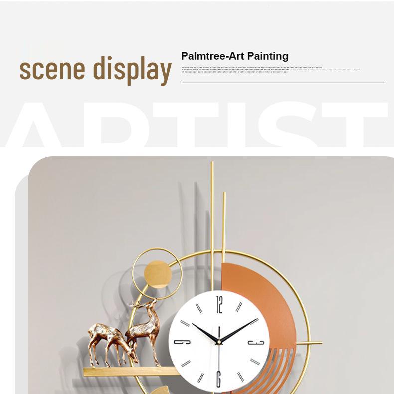 Luxury Nordic Minimalist Wall Clock - Stylish Living Room Decor & Fashionable Home Accent