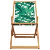 Vidaxl Folding Beach Chairs 2 Pcs, Leaf Pattern Fabric And Wood