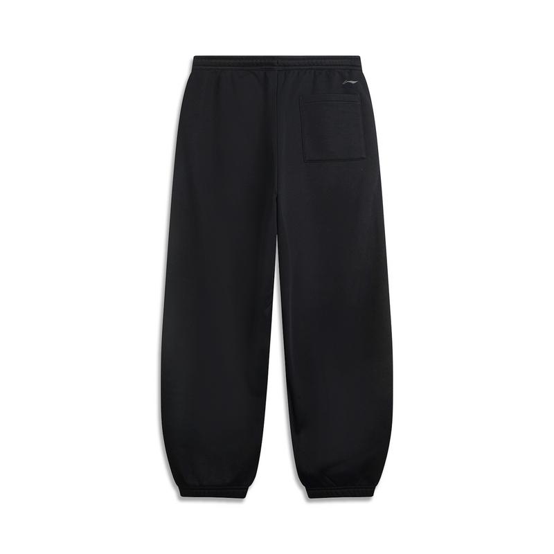 Li Ning CF Outdoor Lock Temperature Fleece Anti-Static Warm Waist-Defining Banana Pants Casual Pants Men pants AKLVB69-1