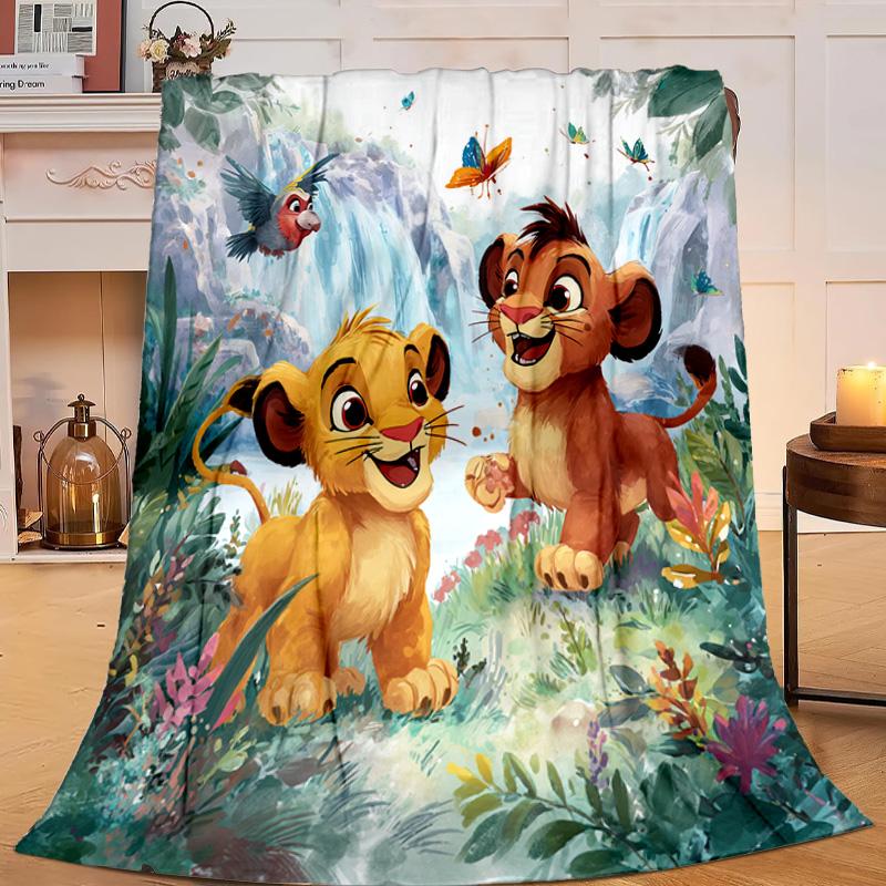 1PC Lion king Flannel Blanket Gift, Suitable for Both Men And Women, Soft Ideal for Beds And Sofa, Birthday Or Christmas Gift
