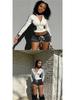 Stand-Up Collar Fitness Jacket & Top Set