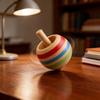Wooden Spin Toy Set For Kids And Adults With Handoperated Rotation Fun