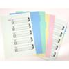 Kokuyo File Index Color Divider Card A3 2 Holes 5 Pile 10 Pairs Shiki-90