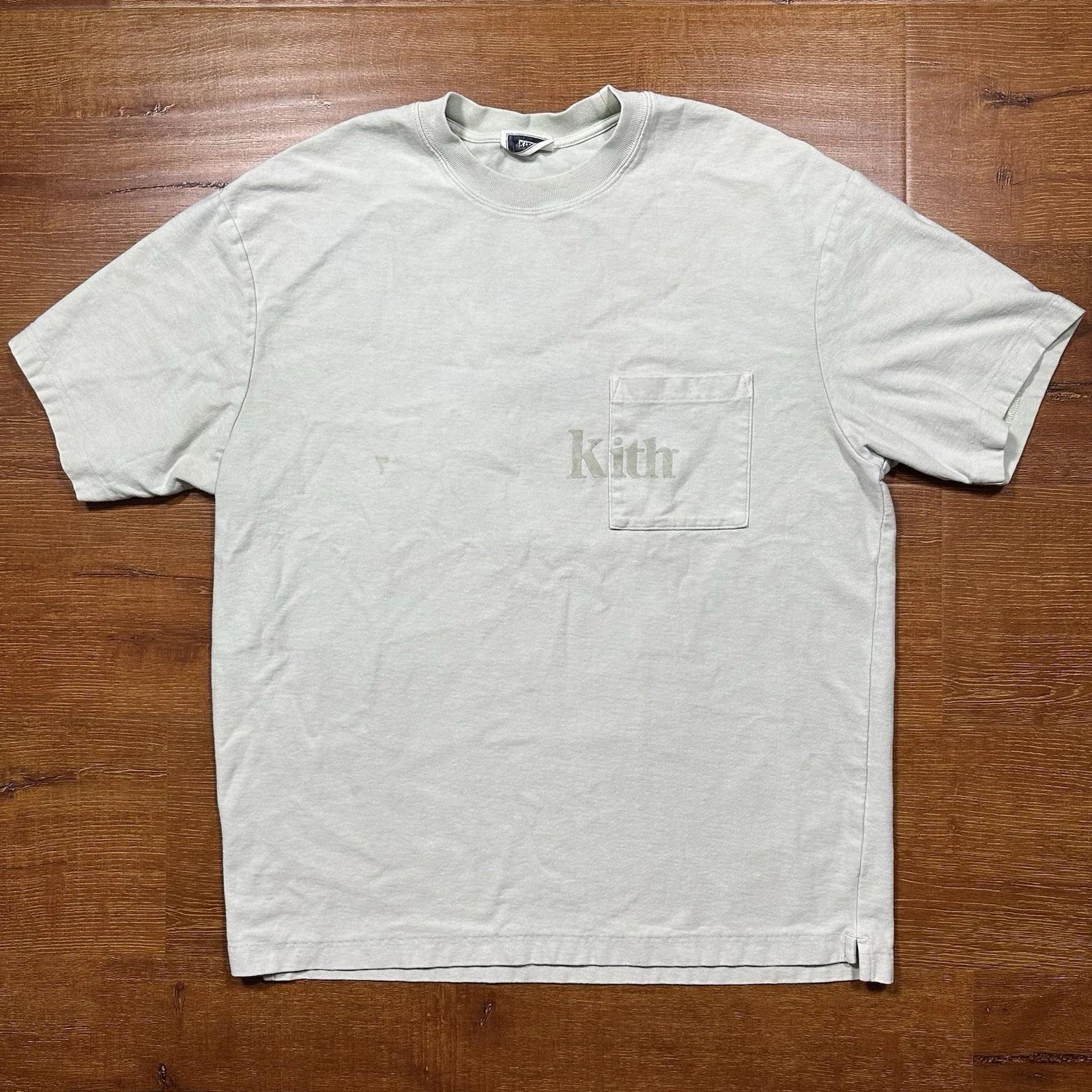 

Kith Oversized T Shirt Mens M Gray Pocket Heavyweight Cotton Minimal Streetwear S