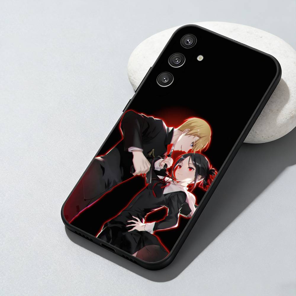 Kaguya-Sama Anime Love Is W-War Phone Case For Samsung Galaxy A73,A72,A71,A70,A52,A51 Others Soft Black Cover