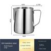 350/600ML Coffee Milk Frothing Pitcher Jug 304 Stainless Steel Precise Scale High Quality Latte Barista Professional CafeUtensil