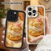Phone Case: 2D flat, fits iPhone 18 17 16 15 14 13 12Pro; cream puff dessert style, perfect Christmas and Halloween holiday gift