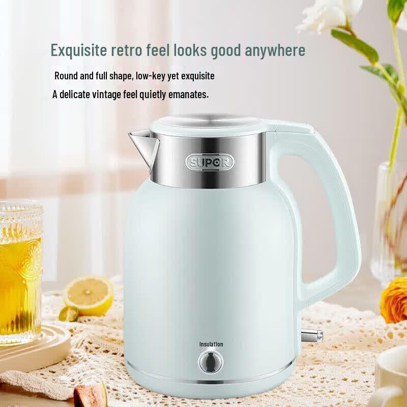 SUPOR 2L 316 Stainless Steel Electric Kettle with Keep Warm CN plug (adapter included)