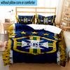 3pcs Brazilian Football Federation Printed Bedding Set Duvet Cover Closure Includes 1 Duvet Cover & 2 Pillowcases Bedding Sets Home Decor Gifts