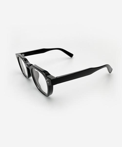 KOLEAT Women Layered Horn-Rimmed Black Multi-Faceted Blue Light Blocking Glasses [Bkdgb]