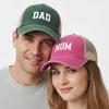 Visors DAD MOM Baseball Hats Mesh Net Sunscreen Hats Washed Distressed Faded Cap  for Man Women