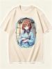 2026 New Unisex Crew Neck Casual Short Sleeve TShirt With Vintage Frame Kimono Miku Nakano Anime Print Tshirt