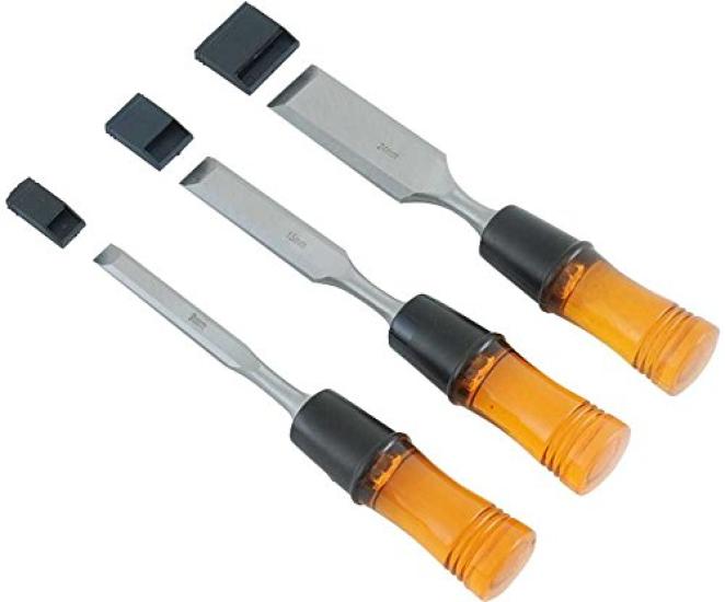 E-Value Short Wood Trimming Tool Set, 3 Pieces, 9/15/24 Mm