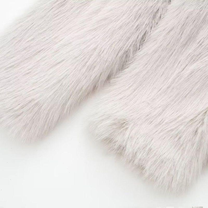 Kaslead New Women Clothes Western Style Fashion Artificial Fur Effect Coat Outerwear 6318242