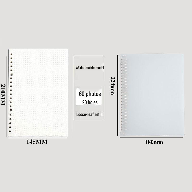 Minimalist Plastic Ring Binder Student Notebook Planner