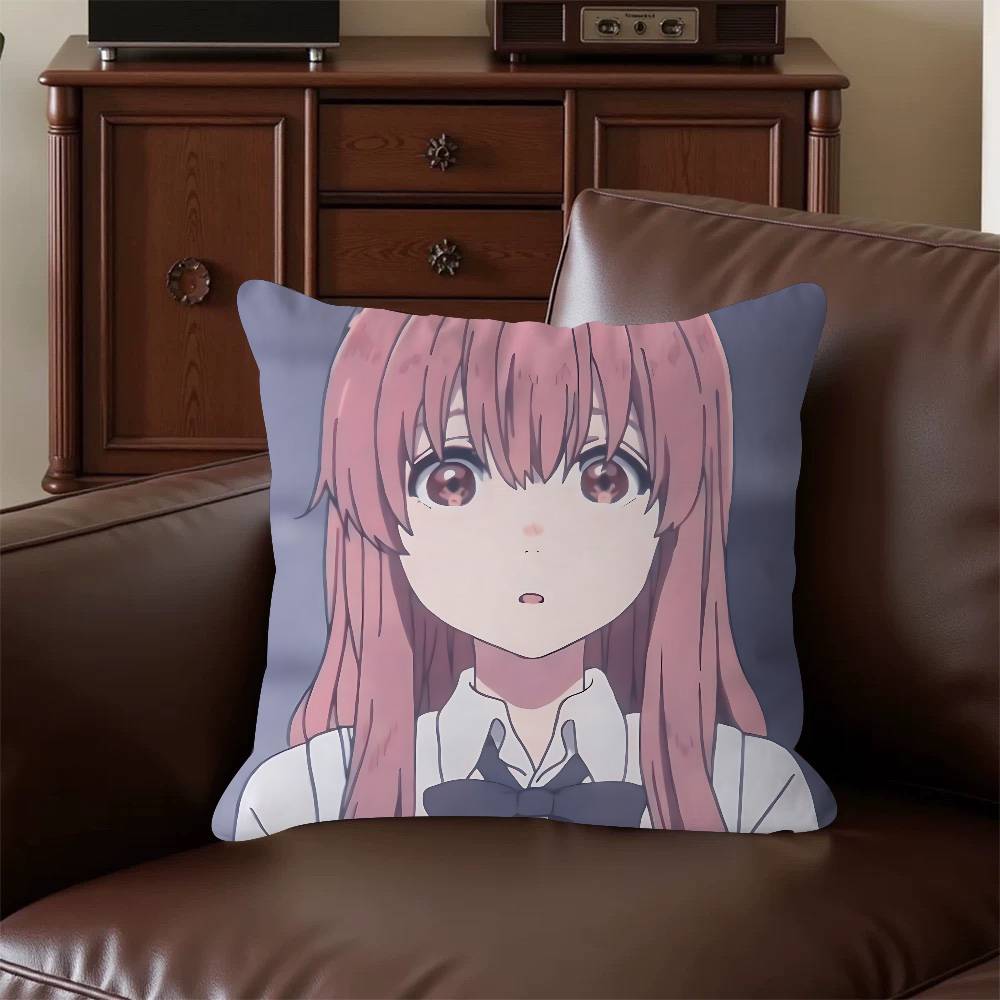 A S-Silent Voice Pillow Cover Sofa Cushion Cover Home Room Decoration Children Gift