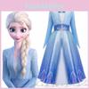 Elegancka Sukienka Elsa z Krainy Lodu 2 Królowa Śniegu Księżniczka Kostium Cosplay Dla Dzieci 3-10 Lat