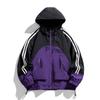 Neue Outdoor-Kapuzenjacke Herren Lässig Paar Reißverschluss College-Stil Locker Farbpassend Sportjacke