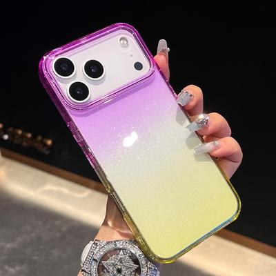 Per custodia iPhone 17 Pro Max Custodia rigida in PC con glitter e gradiente per iPhone 17 Air 16 15 14 13 12 Pro Max Plus 17pro Cover trasparente