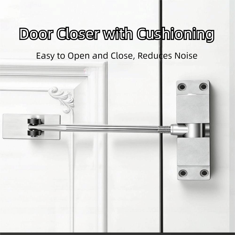 Aluminum Zinc Zinc Alloy Automatic Door Closer Mute Soft Closing Heavy Duty Door Closer  Security Doors