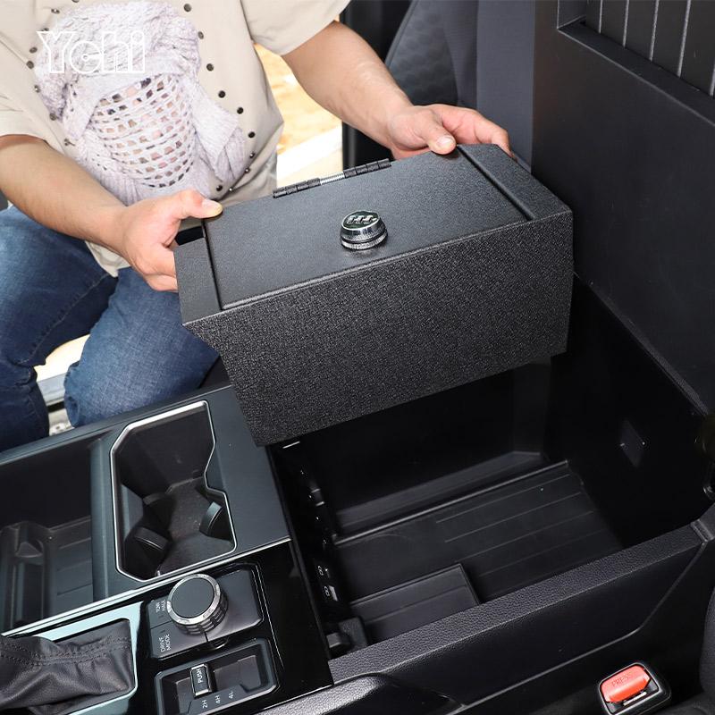 Password Lock Security Safe Box For Toyota Tundra 2026-2026 Aluminum Alloy Armrest Storage Privacy Protection Car Accessories